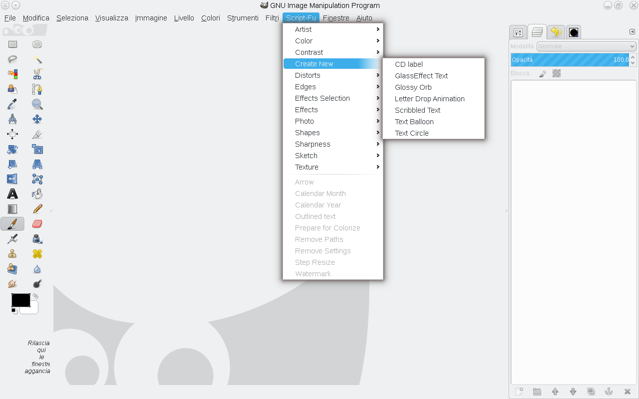 gimp su kde
