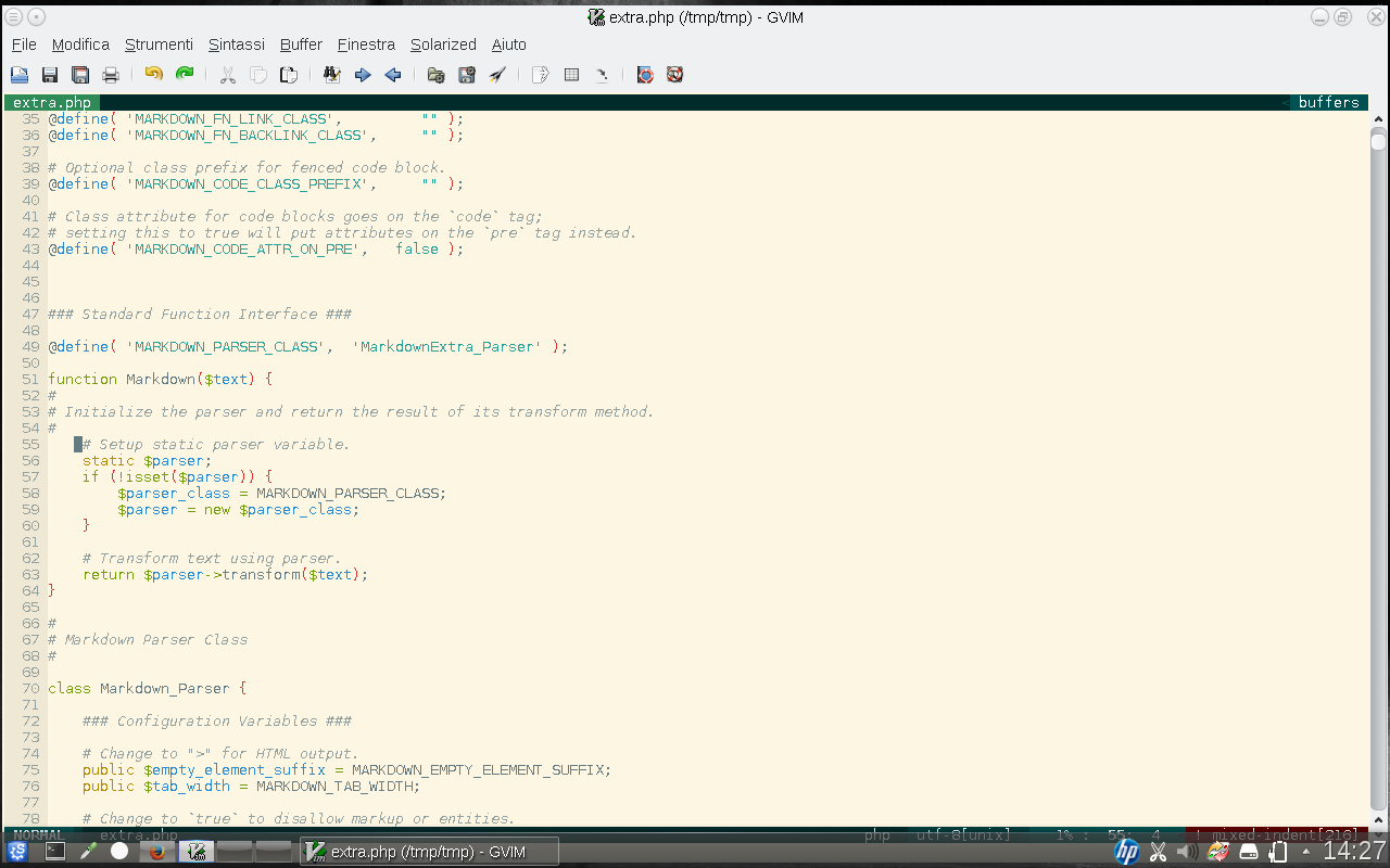 gvim su kde