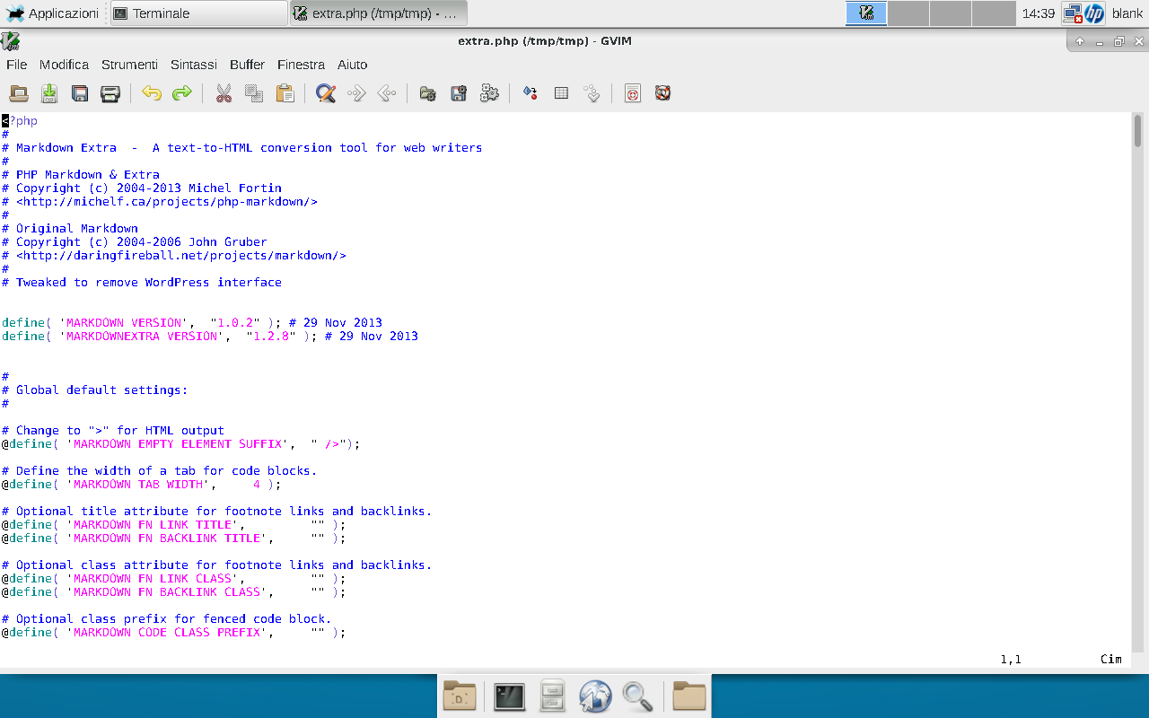 gvim su xfce