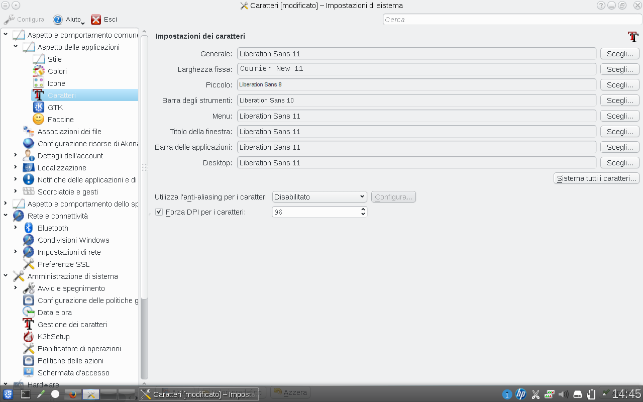 impostazioni kde